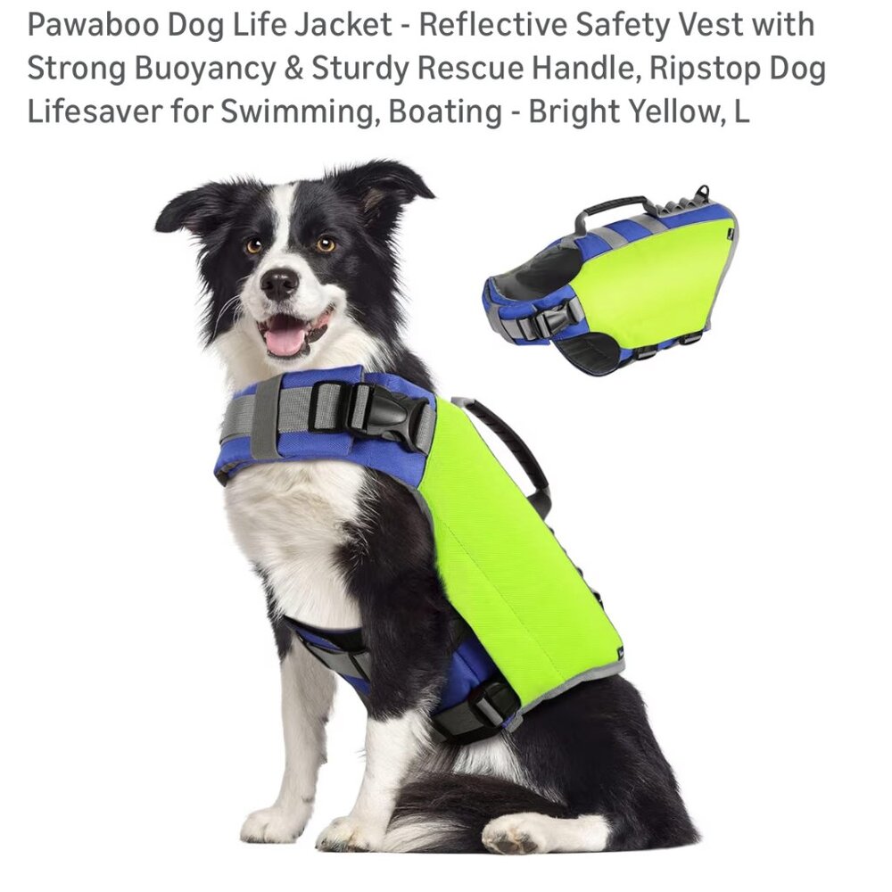 New Pawaboo Large Dog Life Jacket